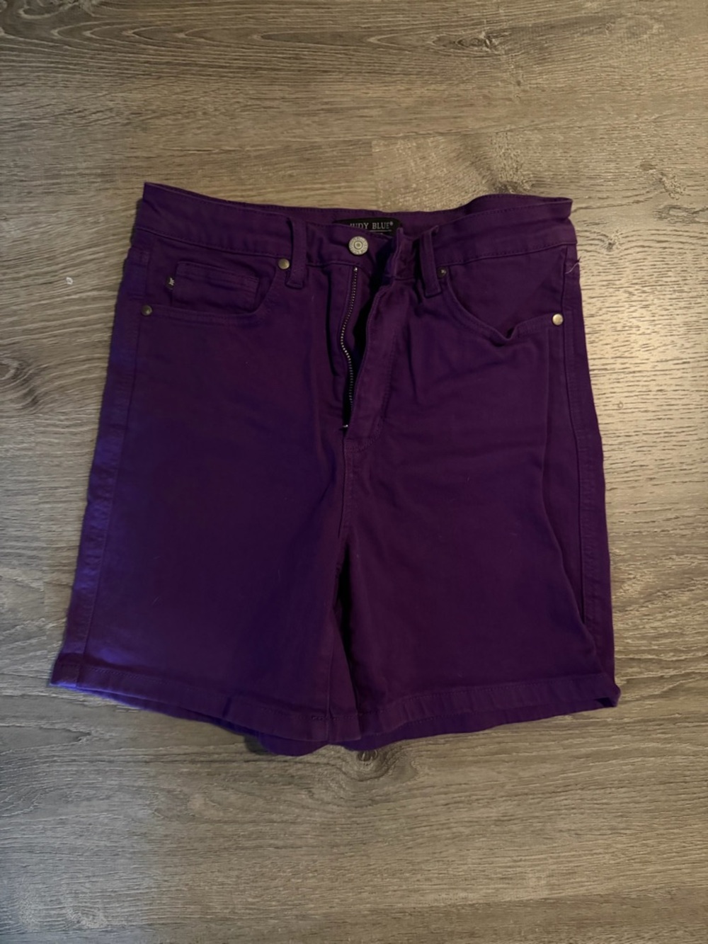 Purple Women's High-Rise Denim Shorts